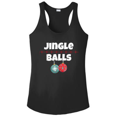 Jingle Balls Funny Matching Couple Chestnuts Ladies PosiCharge Competitor Racerback Tank