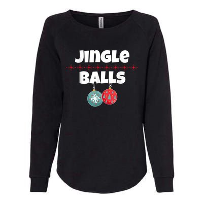 Jingle Balls Funny Matching Couple Chestnuts Womens California Wash Sweatshirt