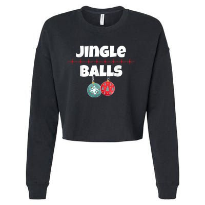 Jingle Balls Funny Matching Couple Chestnuts Cropped Pullover Crew