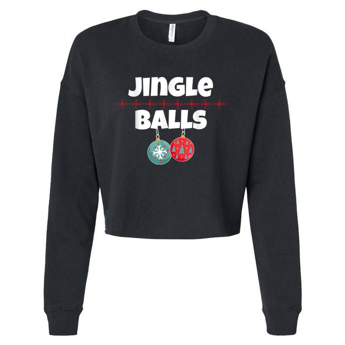 Jingle Balls Funny Matching Couple Chestnuts Cropped Pullover Crew