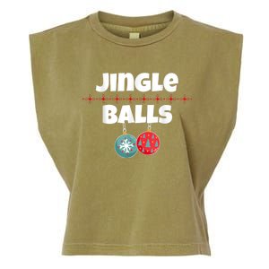 Jingle Balls Funny Matching Couple Chestnuts Garment-Dyed Women's Muscle Tee