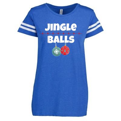 Jingle Balls Funny Matching Couple Chestnuts Enza Ladies Jersey Football T-Shirt