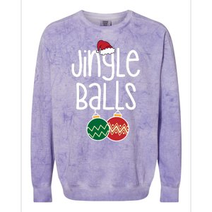 Jingle Balls Festive Christmas Holiday Colorblast Crewneck Sweatshirt