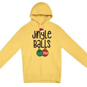 Jingle Balls Festive Christmas Holiday Premium Pullover Hoodie