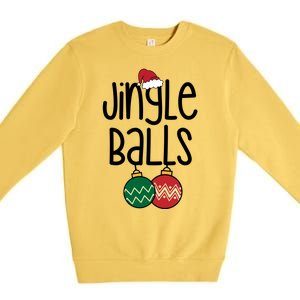 Jingle Balls Festive Christmas Holiday Premium Crewneck Sweatshirt