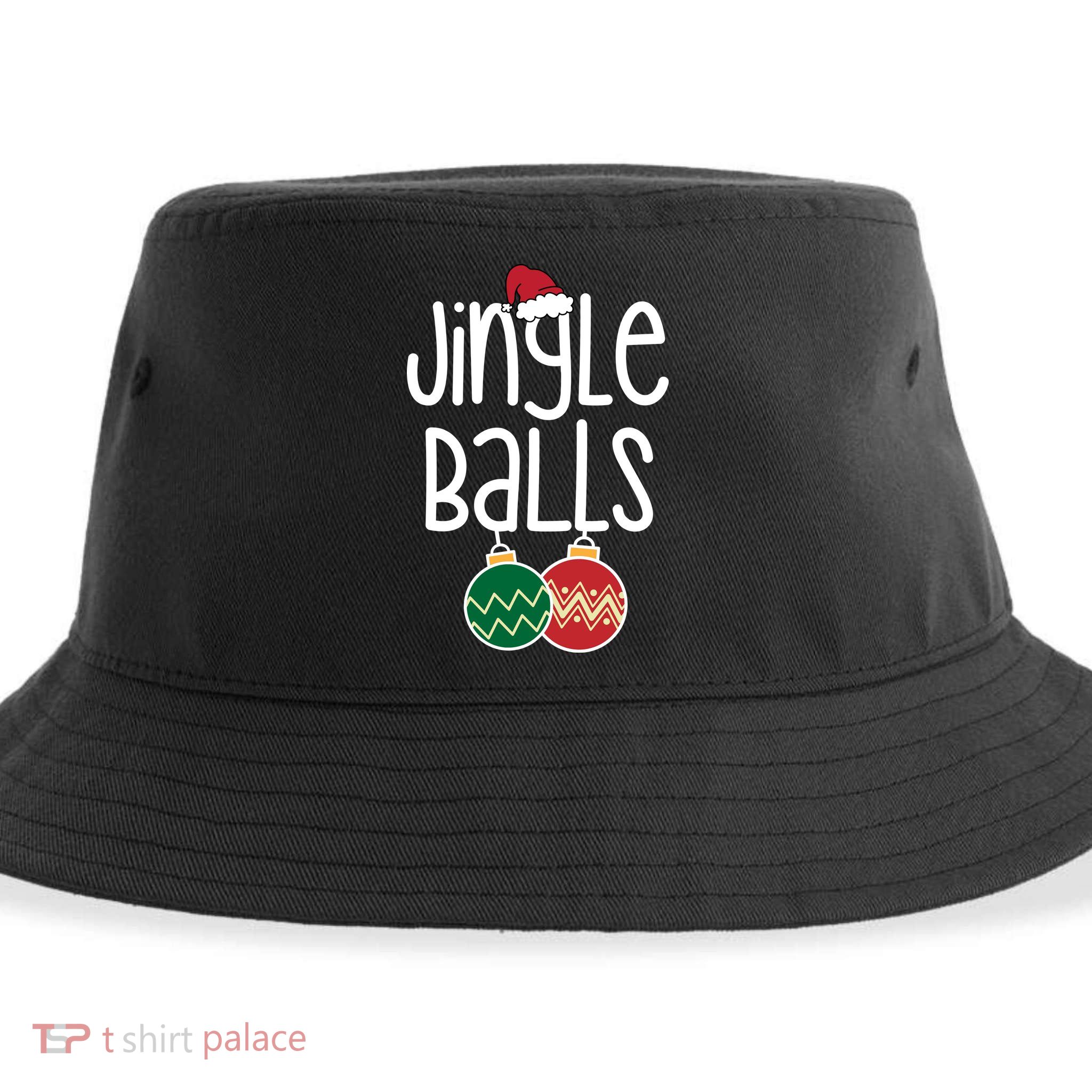 Jingle Balls Festive Christmas Holiday Sustainable Bucket Hat