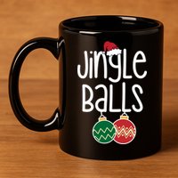 Jingle Balls Festive Christmas Holiday 11oz C Handle Ceramic Mug