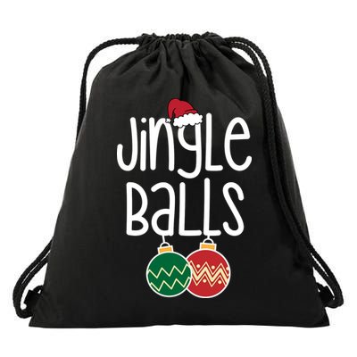 Jingle Balls Festive Christmas Holiday Drawstring Bag