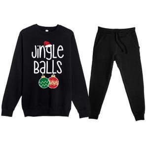 Jingle Balls Festive Christmas Holiday Premium Crewneck Sweatsuit Set