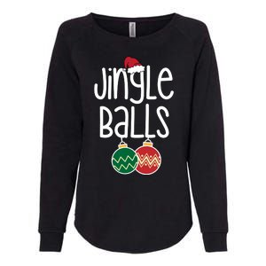 Jingle Balls Festive Christmas Holiday Womens California Wash Sweatshirt