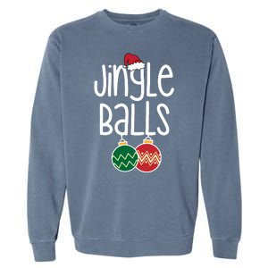 Jingle Balls Festive Christmas Holiday Garment-Dyed Sweatshirt