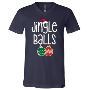 Jingle Balls Festive Christmas Holiday V-Neck T-Shirt