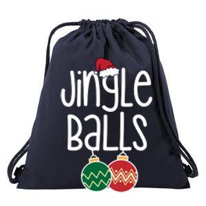 Jingle Balls Festive Christmas Holiday Drawstring Bag