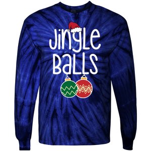 Jingle Balls Festive Christmas Holiday Tie-Dye Long Sleeve Shirt