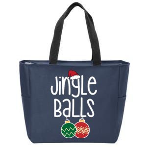 Jingle Balls Festive Christmas Holiday Zip Tote Bag