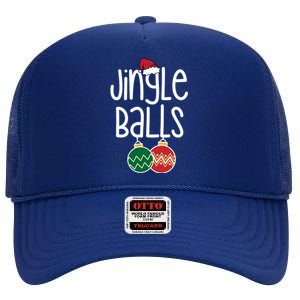 Jingle Balls Festive Christmas Holiday High Crown Mesh Back Trucker Hat