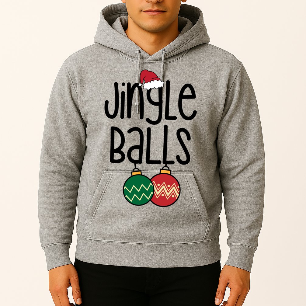 Jingle Balls Festive Christmas Holiday Hoodie