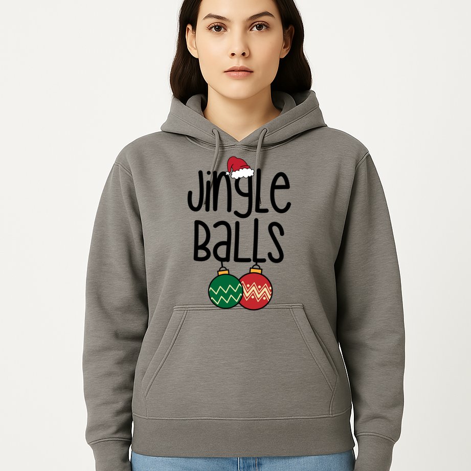 Jingle Balls Festive Christmas Holiday Hoodie