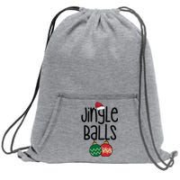 Jingle Balls Festive Christmas Holiday Sweatshirt Cinch Pack Bag