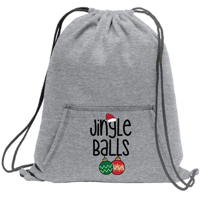 Jingle Balls Festive Christmas Holiday Sweatshirt Cinch Pack Bag