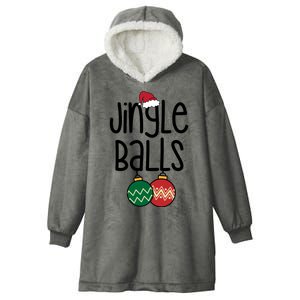 Jingle Balls Festive Christmas Holiday Hooded Wearable Blanket