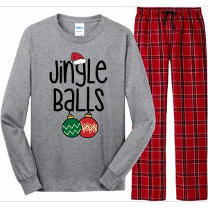 Jingle Balls Festive Christmas Holiday Long Sleeve Pajama Set