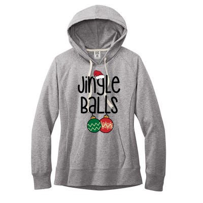 Jingle Balls Festive Christmas Holiday Women's Fleece Hoodie