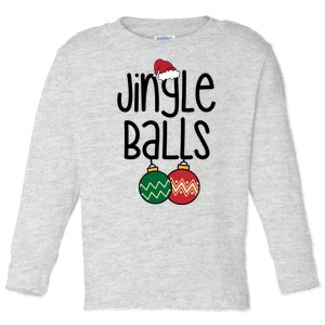 Jingle Balls Festive Christmas Holiday Toddler Long Sleeve Shirt