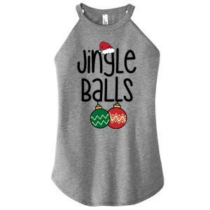 Jingle Balls Festive Christmas Holiday Women's Perfect Tri Rocker Tank