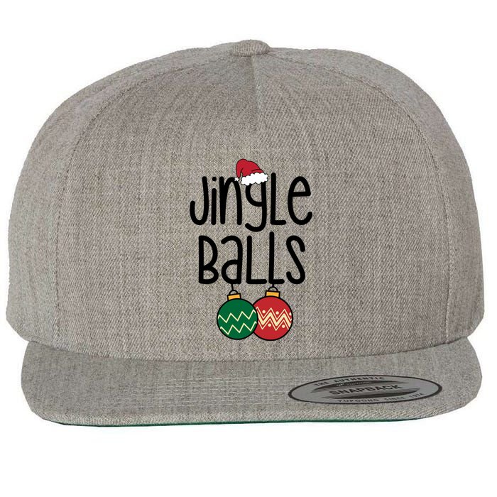 Jingle Balls Festive Christmas Holiday Wool Snapback Cap