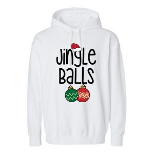 Jingle Balls Festive Christmas Holiday Garment-Dyed Fleece Hoodie