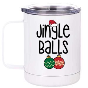 Jingle Balls Festive Christmas Holiday 12 oz Stainless Steel Tumbler Cup