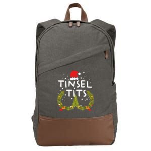 Jingle Balls Funny Christmas Matching Couple Tinsel Tits Meaningful Gift Cotton Canvas Backpack