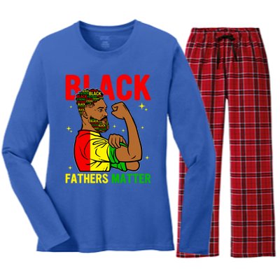 Juneteenth Black Father Dope Black Dad King Father's Day Gift Women's Long Sleeve Flannel Pajama Set 