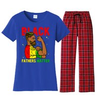 Juneteenth Black Father Dope Black Dad King Father's Day Gift Women's Flannel Pajama Set