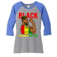 Juneteenth Black Father Dope Black Dad King Father's Day Gift Women's Tri-Blend 3/4-Sleeve Raglan Shirt