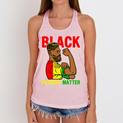 Juneteenth Black Father Dope Black Dad King Father's Day Gift Women's Knotted Racerback Tank