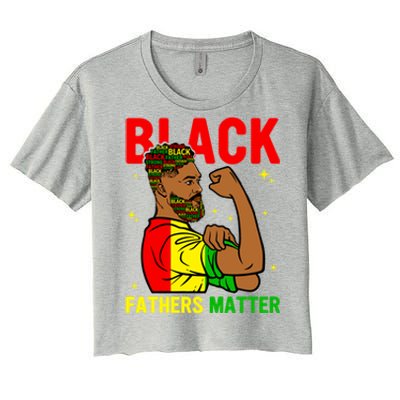 Juneteenth Black Father Dope Black Dad King Father's Day Gift Women's Crop Top Tee