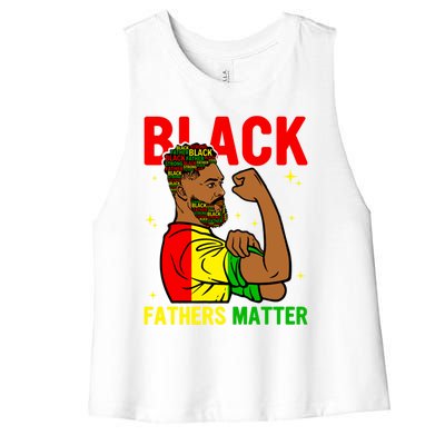 Juneteenth Black Father Dope Black Dad King Father's Day Gift Women's Racerback Cropped Tank