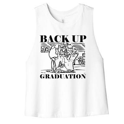 Joe Biden Falls On Stage Graduation Ceremony Women's Racerback Cropped Tank