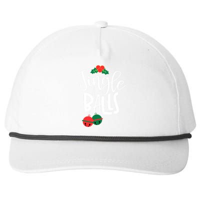 Jingle Balls Funny Couple Matching Christmas Pjs Snapback Five-Panel Rope Hat