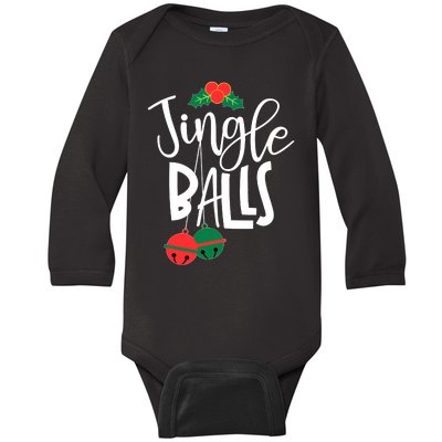 Jingle Balls Funny Couple Matching Christmas Pjs Baby Long Sleeve Bodysuit