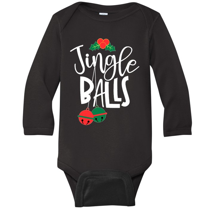 Jingle Balls Funny Couple Matching Christmas Pjs Baby Long Sleeve Bodysuit