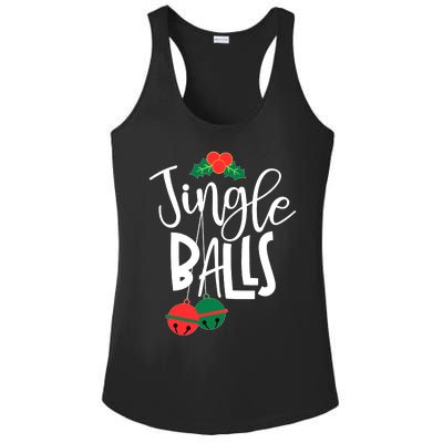 Jingle Balls Funny Couple Matching Christmas Pjs Ladies PosiCharge Competitor Racerback Tank