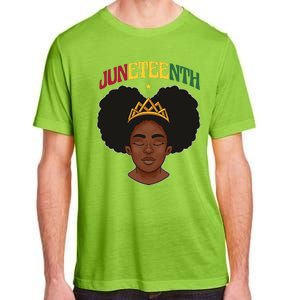 Juneteenth Black Female Crown Pride Adult ChromaSoft Performance T-Shirt