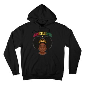 Juneteenth Black Female Crown Pride Hoodie