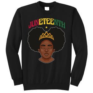 Juneteenth Black Female Crown Pride Sweatshirt