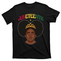 Juneteenth Black Female Crown Pride T-Shirt