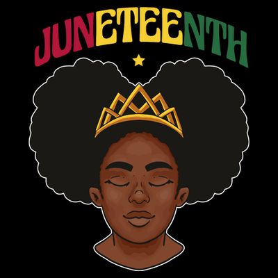 Juneteenth Black Female Crown Pride T-Shirt