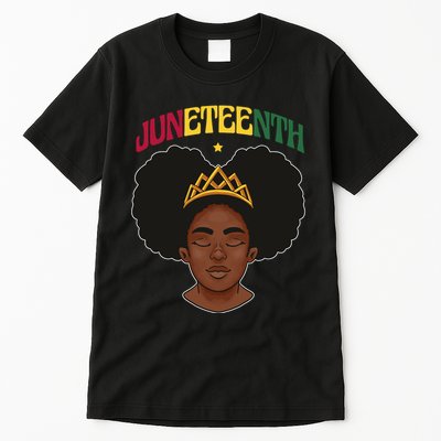 Juneteenth Black Female Crown Pride Tall T-Shirt
